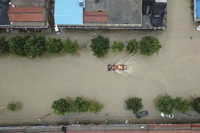 (“利奇马”台风肆虐后的章丘)